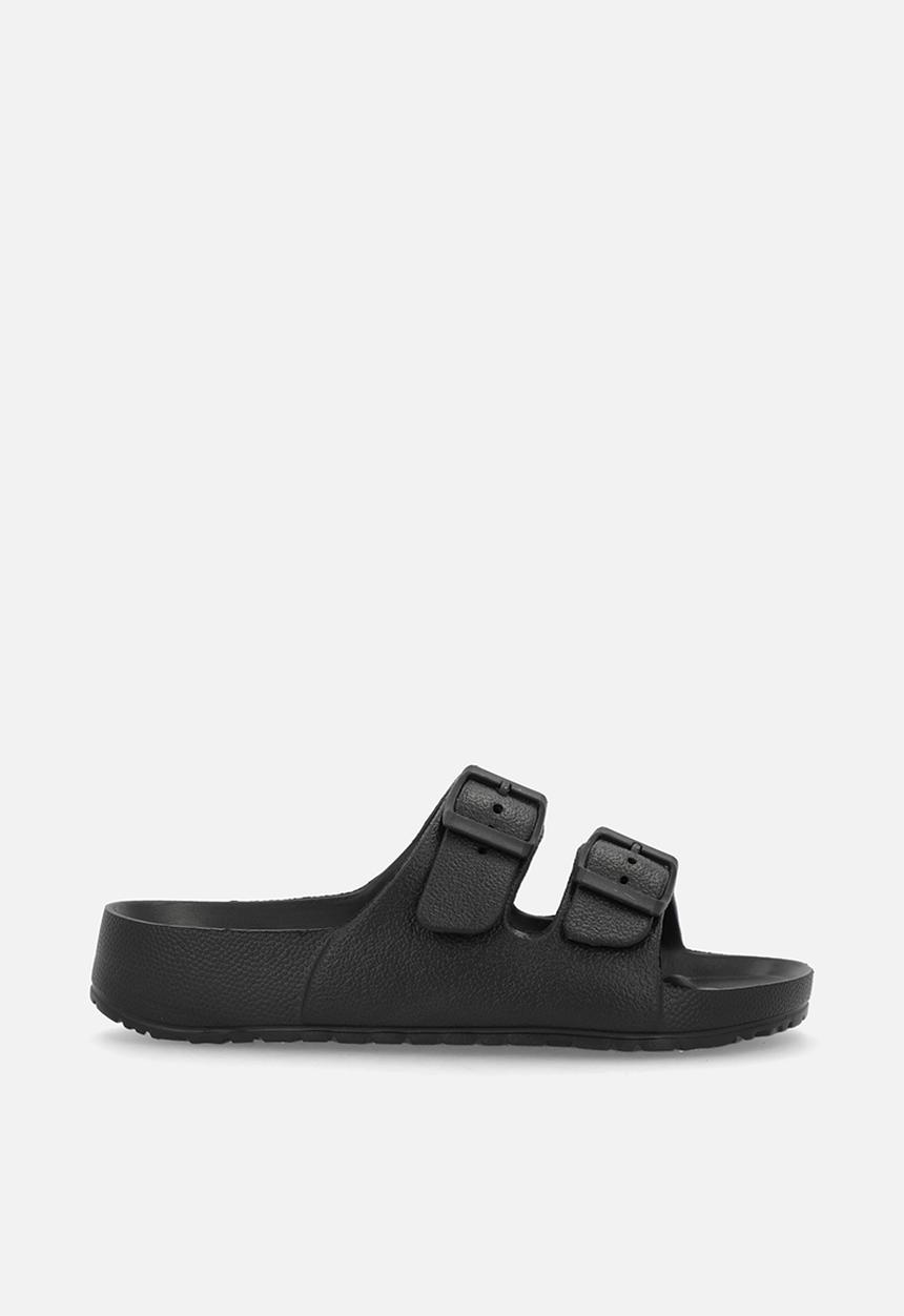 Pop Candy - Platform twin strap sandals - black