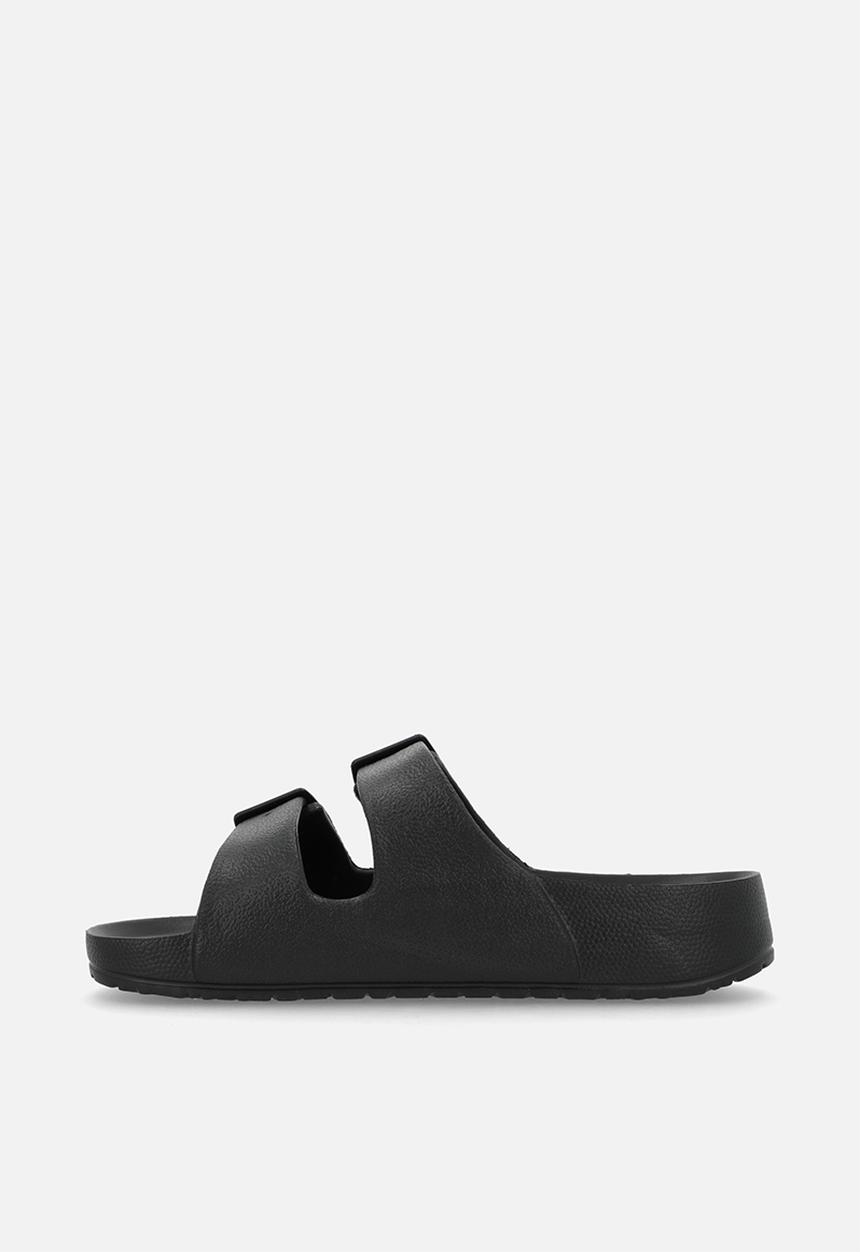 Pop Candy - Platform twin strap sandals - black