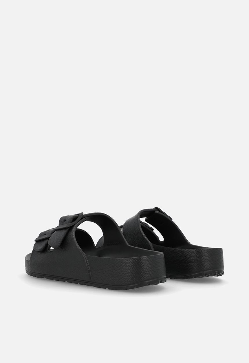 Pop Candy - Platform twin strap sandals - black