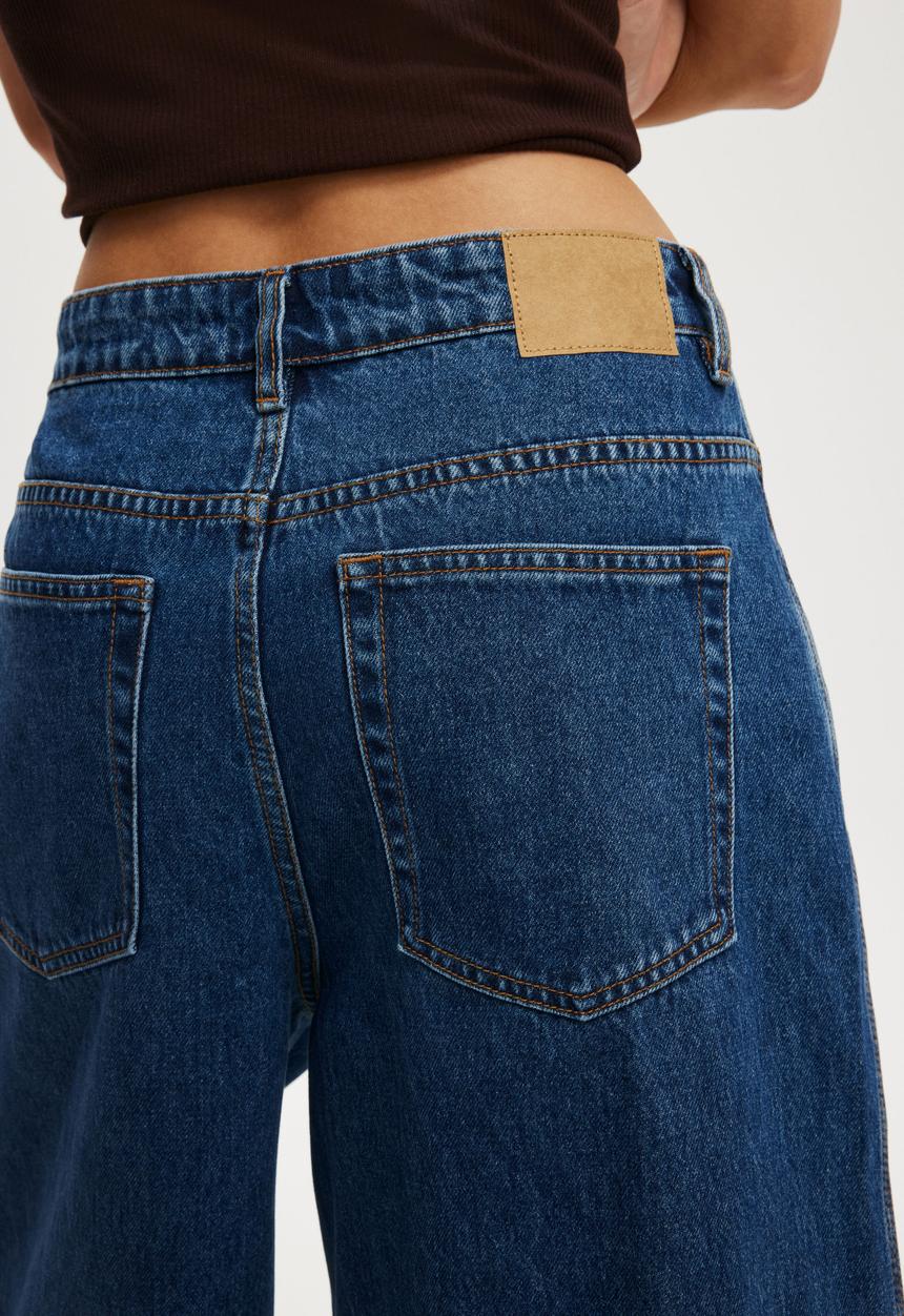 Cotton On - 91 baggy denim jort - sandman blue