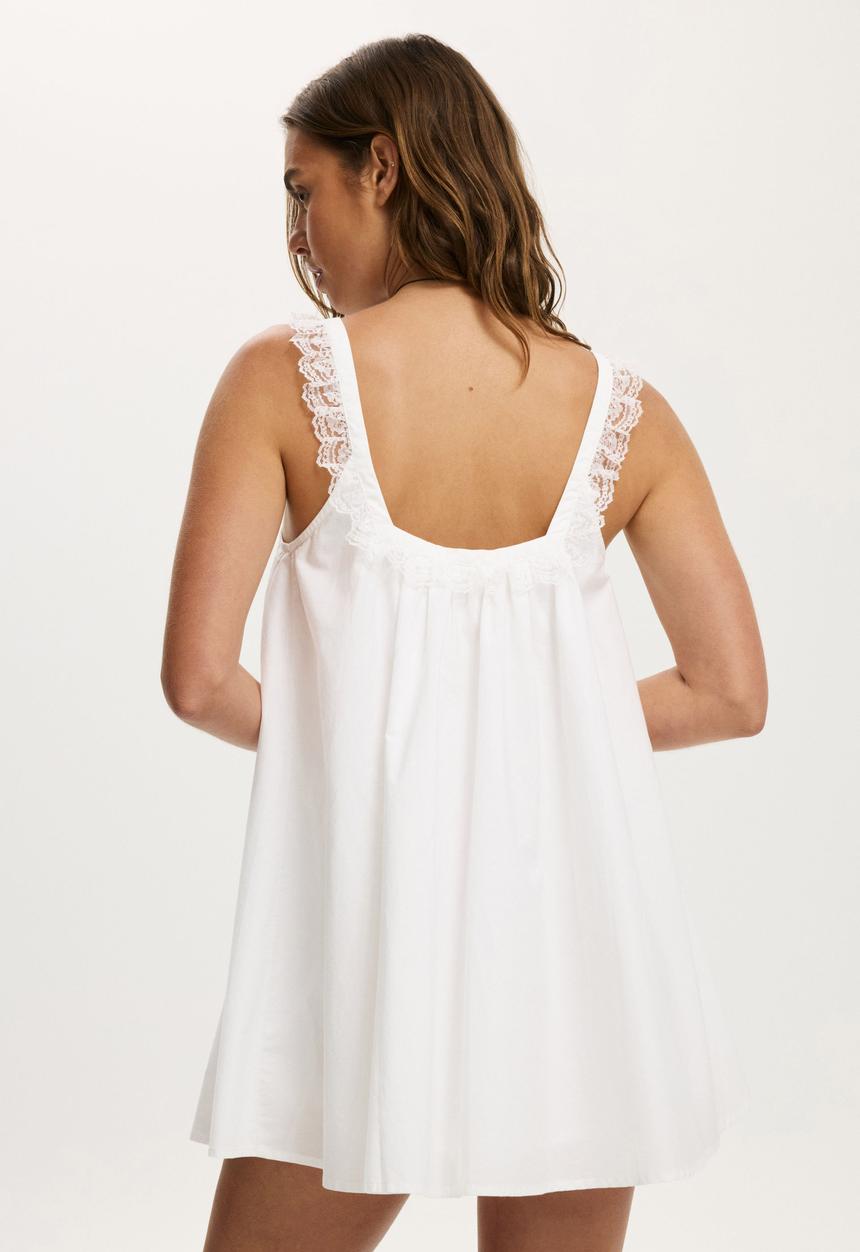 Cotton On - Dakota babydoll mini dress - white