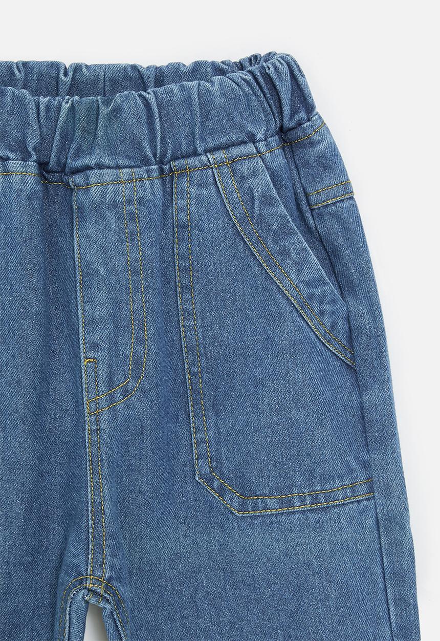 Pop Candy - Cuffed antique finish denim jeans - blue