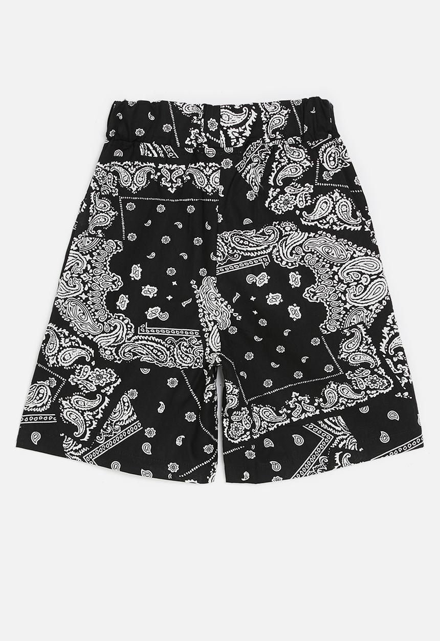 Pop Candy - Printed board shorts - black & white
