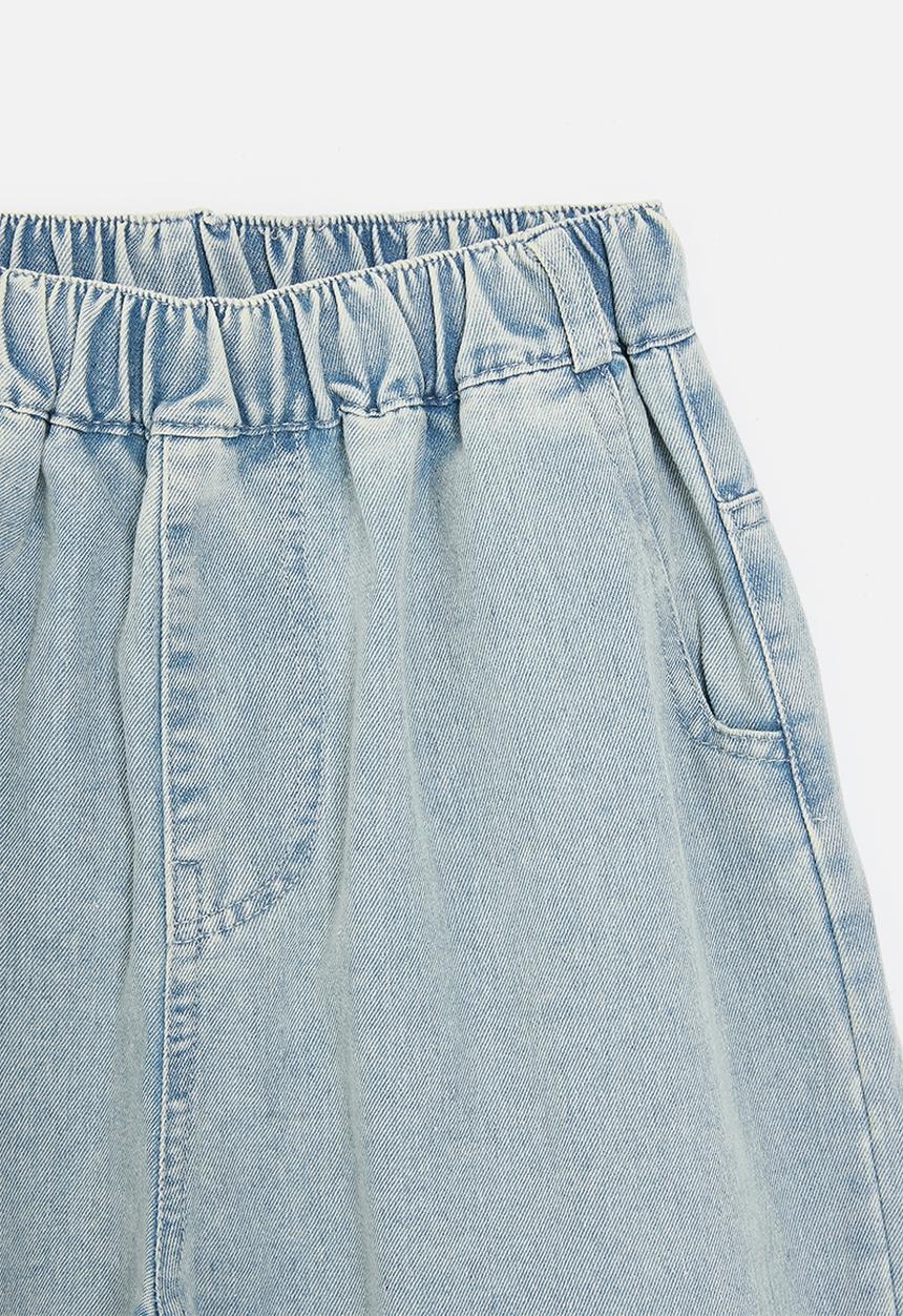Pop Candy - Acid washed denim shorts - stone wash