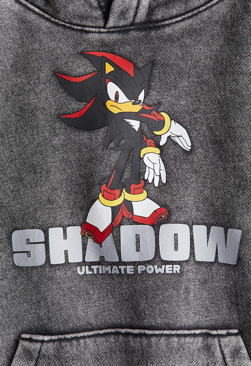 H&M - Print-motif hoodie - grey sonic the hedgehog