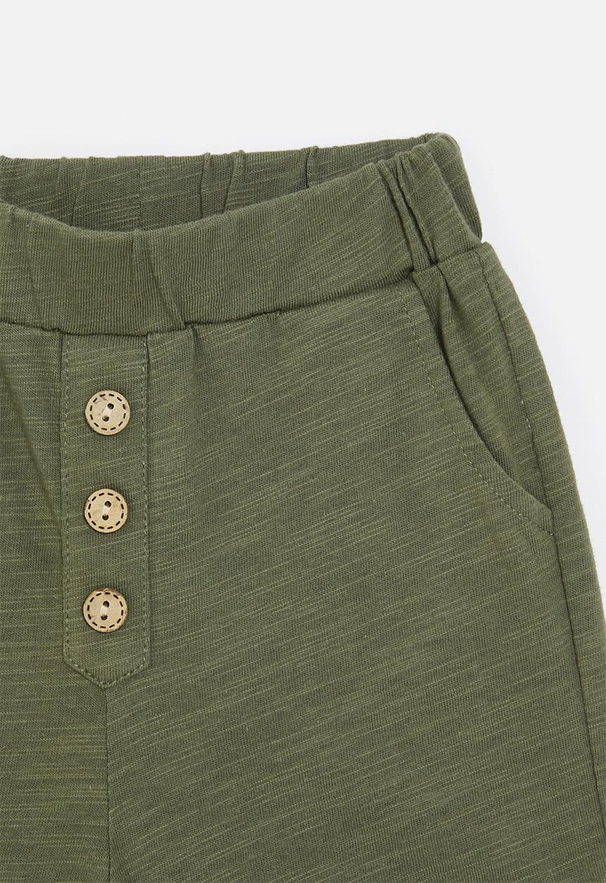 Pop Candy - Shorts with mock button closure - green
