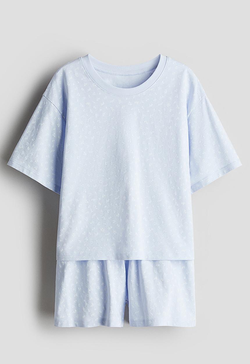 H&M - Cotton pyjamas - light blue floral
