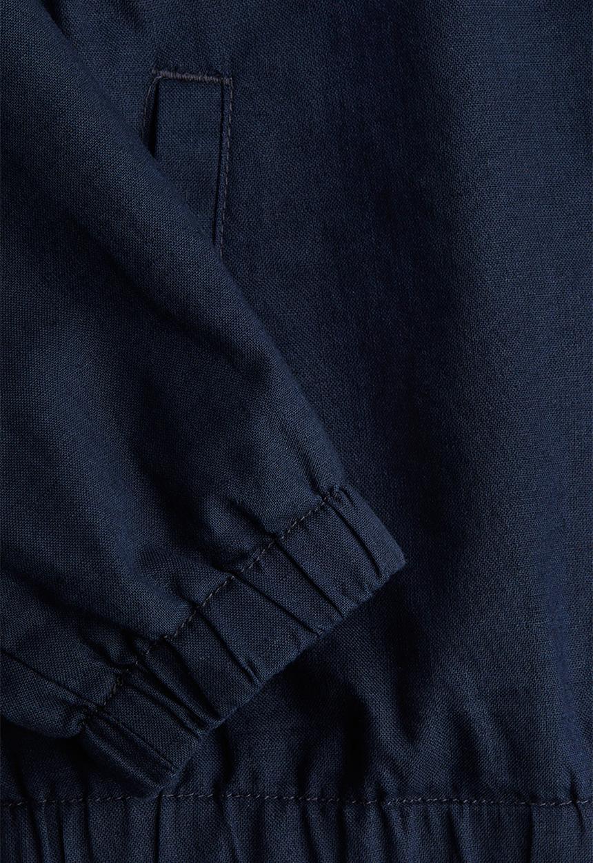 H&M - Linen-blend bomber jacket - navy blue