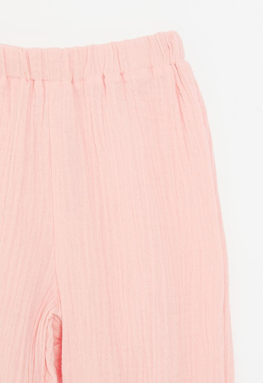 Pop Candy - Cuffed textured pants - pink
