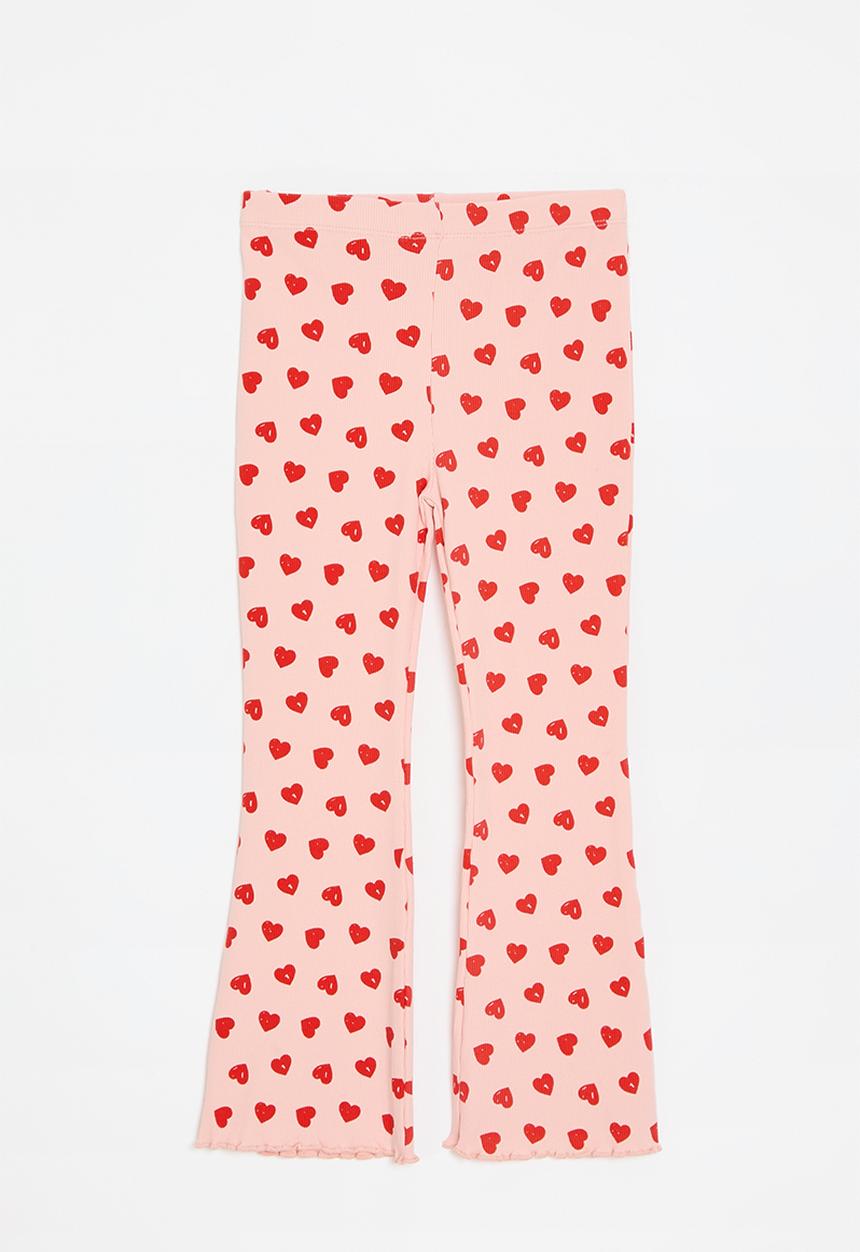 Pop Candy - Flared leggings - pink/hearts aop