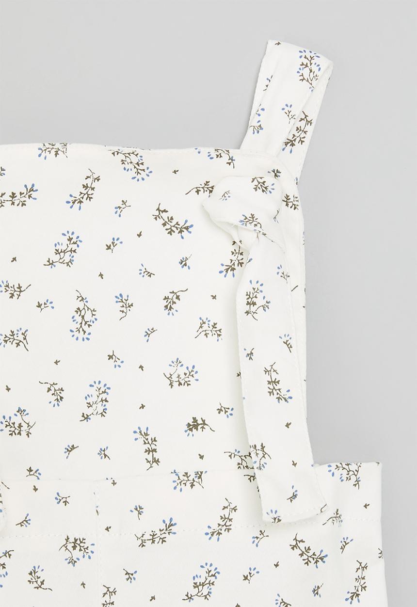 Pop Candy - Flower branch printed jumpsuit - white