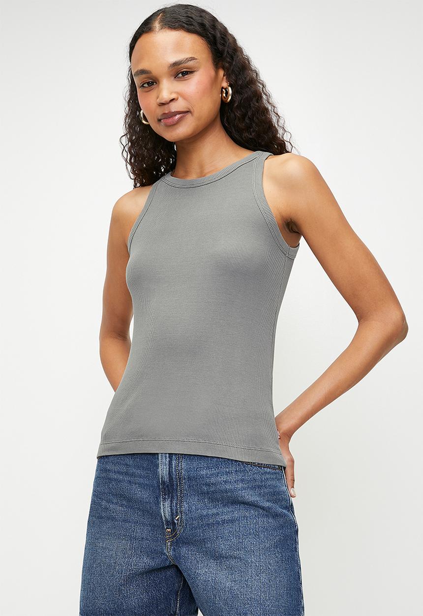 Levi’s® - Essential Racer Tank - Garment Dye Smoked Pearl