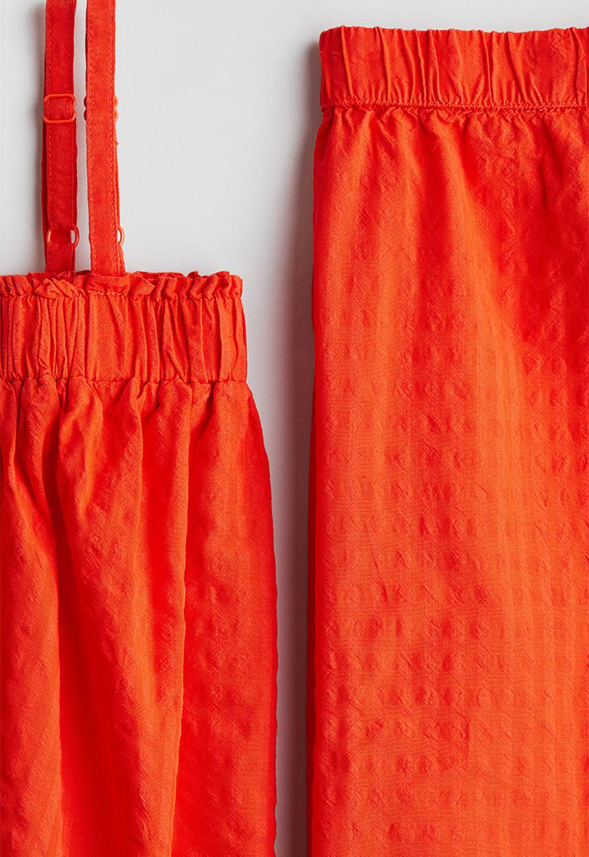 H&M - 2 piece top and trousers set - bright red 