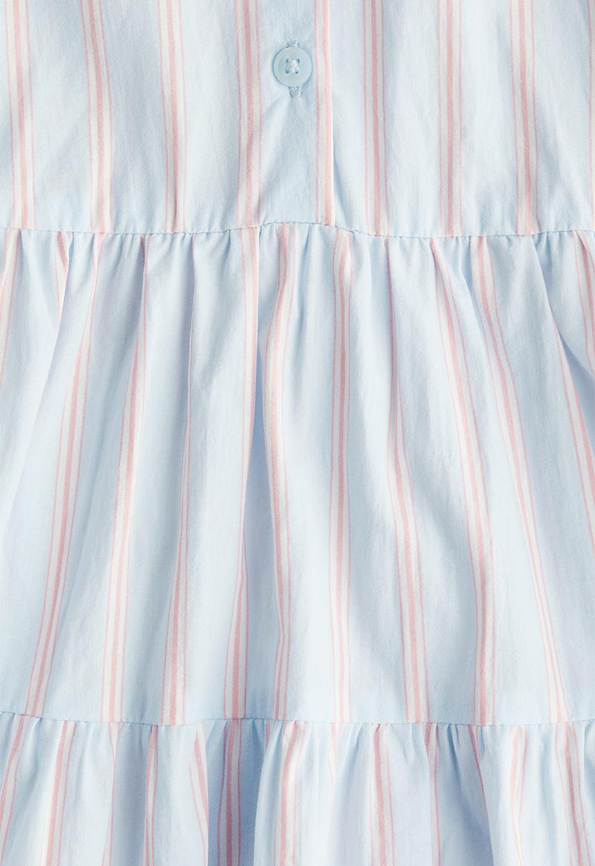 H&M - Cotton shirt dress - light blue striped
