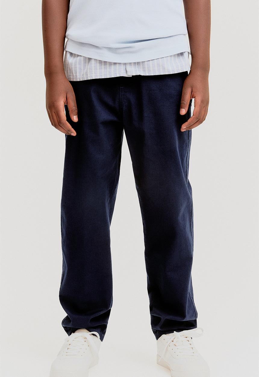 H&M - Linen-blend trousers - navy blue