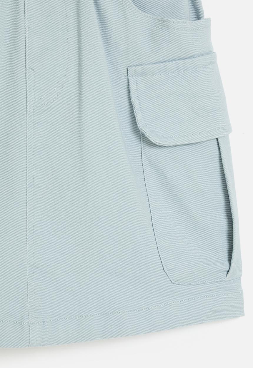 Pop Candy - Cargo skirt with inverted pleat pockets - blue 