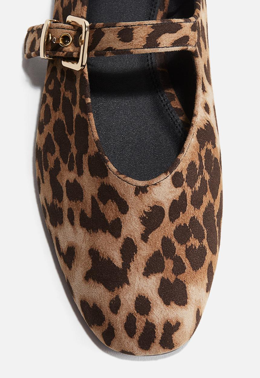 H&M - Mary jane ballet pumps - beige leopard print