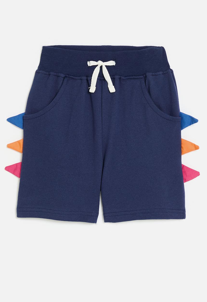 Pop Candy - Shorts with multicolour dino spikes - navy blue