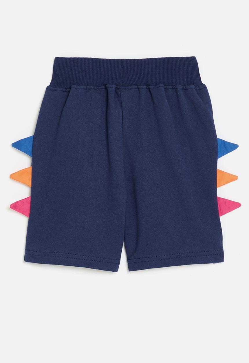 Pop Candy - Shorts with multicolour dino spikes - navy blue