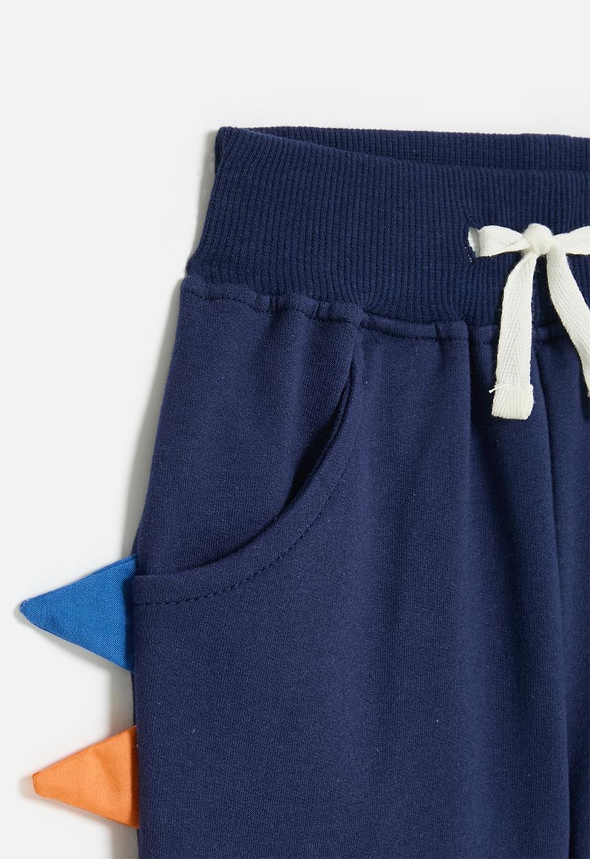 Pop Candy - Shorts with multicolour dino spikes - navy blue