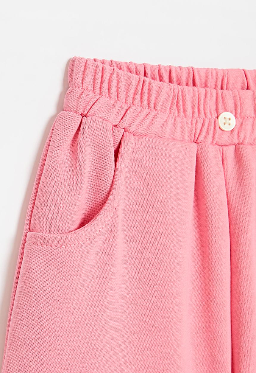 Pop Candy - Frilled hem sweatshorts - bubblegum pink