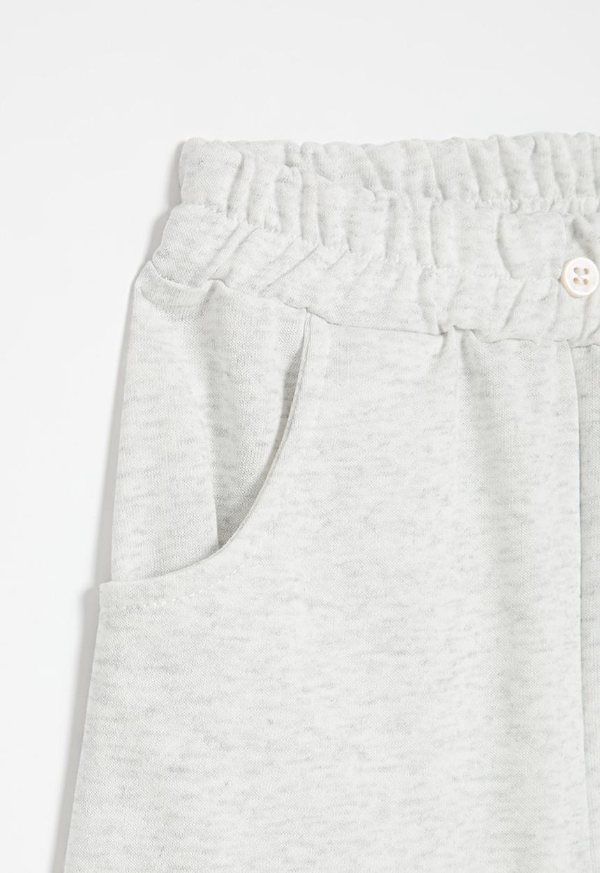 Pop Candy - Frilled hem sweatshorts - light grey