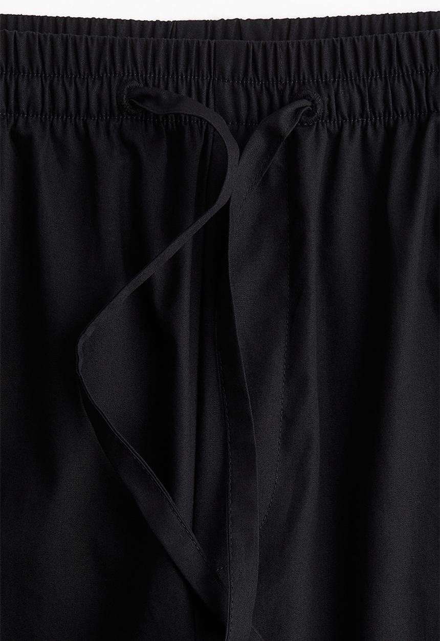 H&M - Cotton drawstring trousers - black