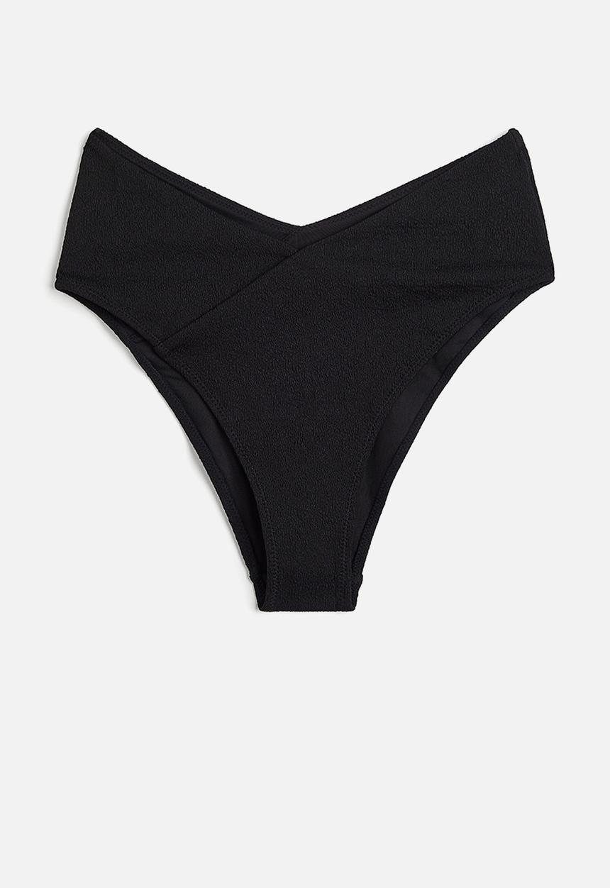 H&M - High waist cheeky bikini bottoms - black