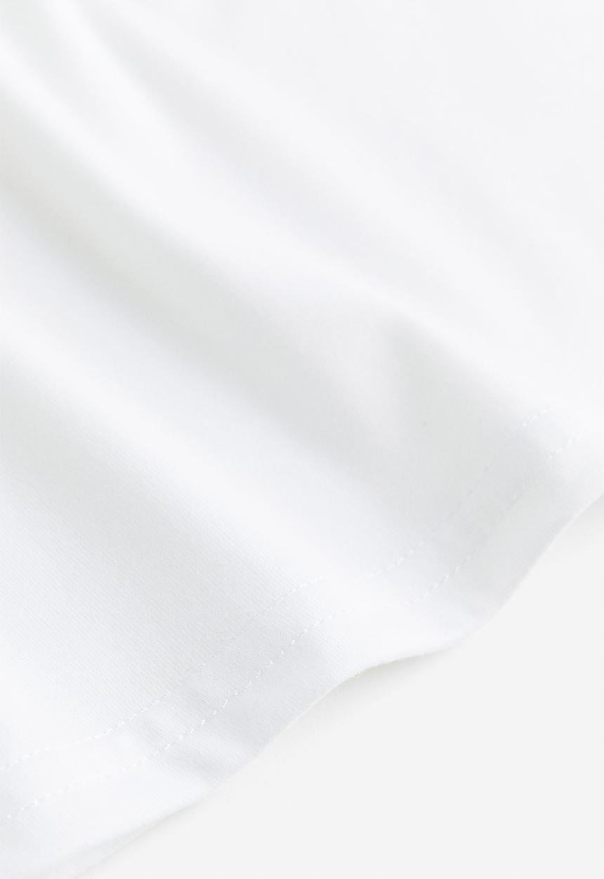 H&M - Sheer boat-neck top - white