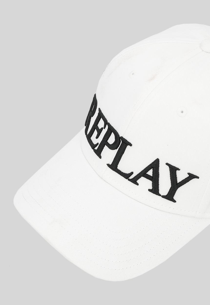 Replay - Heavy Cotton Twill Peak Cap - Optical White