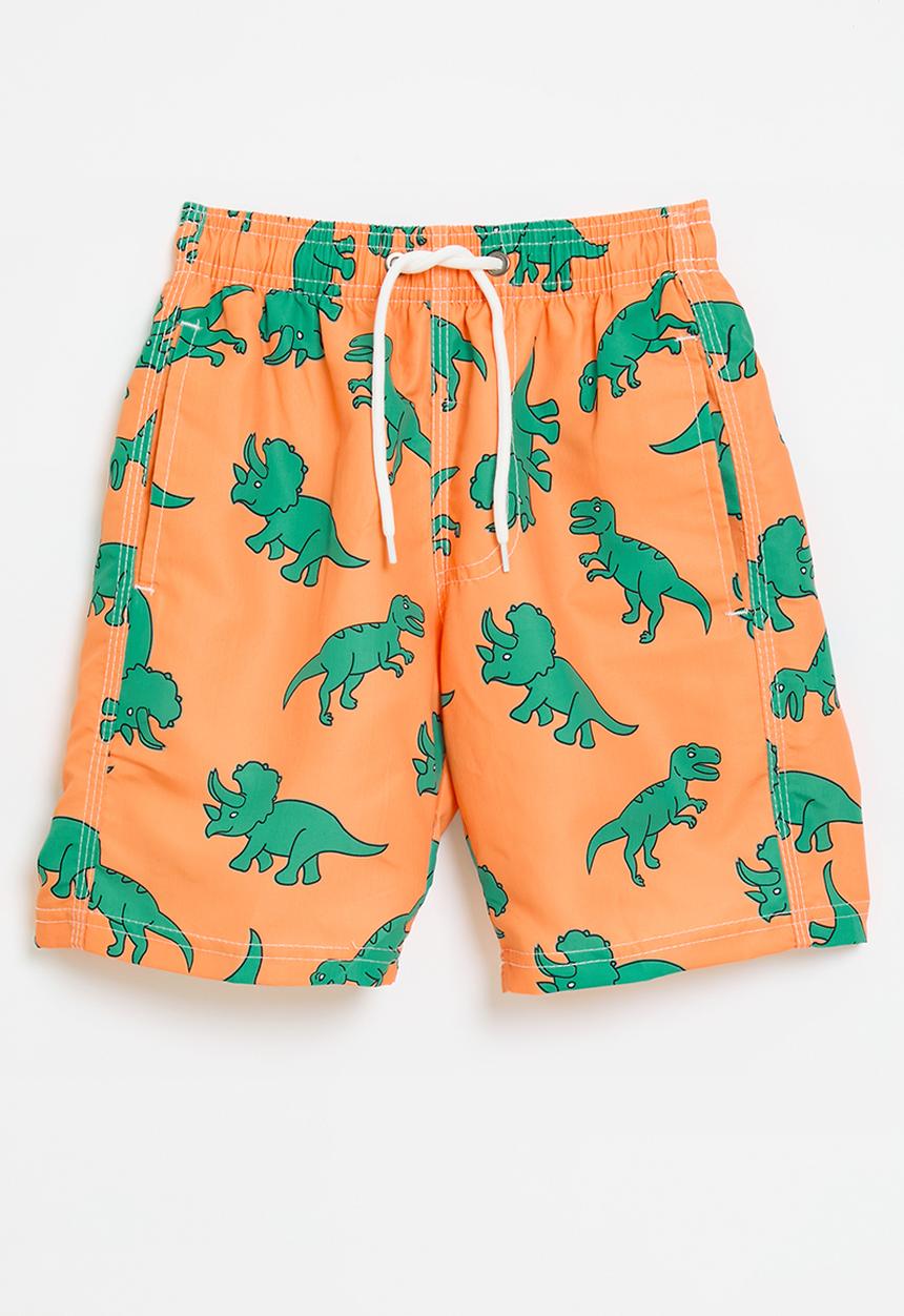 Pop Candy - Printed board shorts - orange & green 