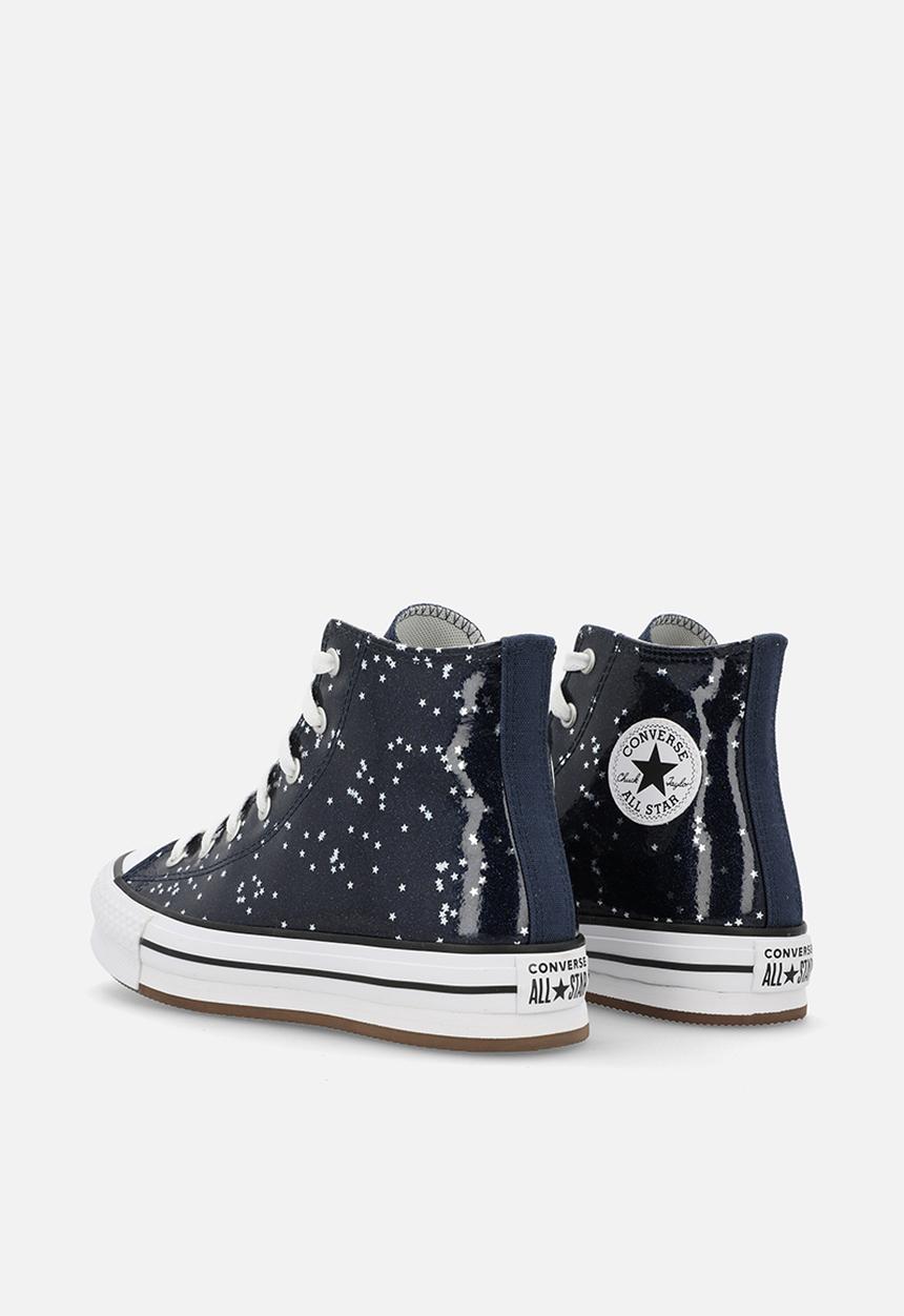 Converse - Chuck Taylor All Star Eva Lift Glitter Platform - Navy/White/Egret