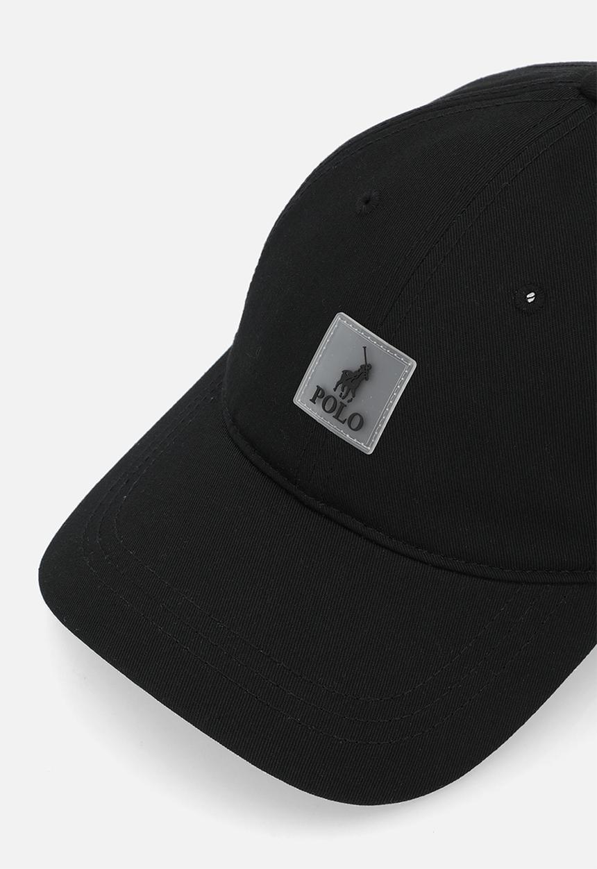 POLO - 6 Panel Badge Peak - Black