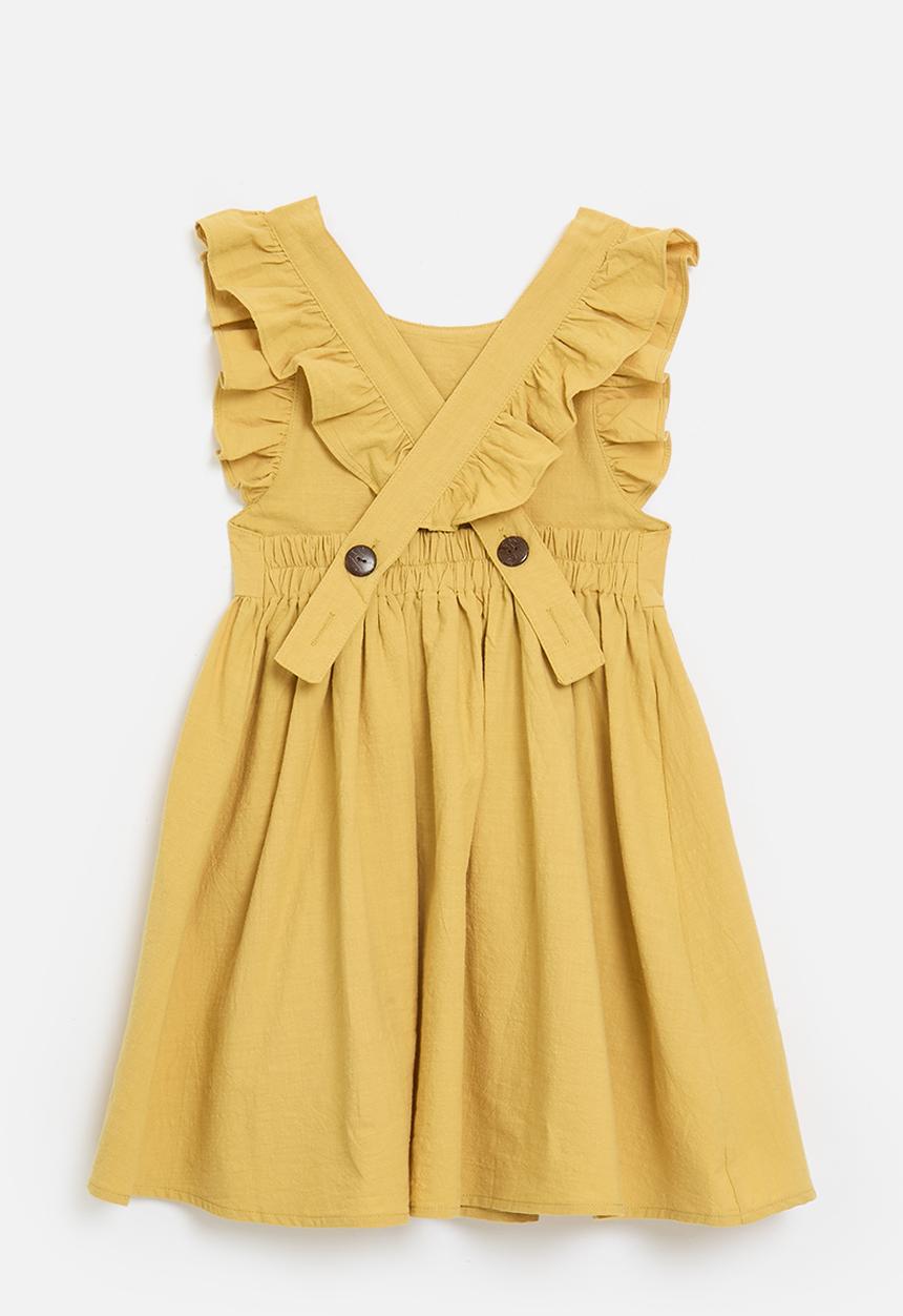 Pop Candy - Criss cross dress - mustard