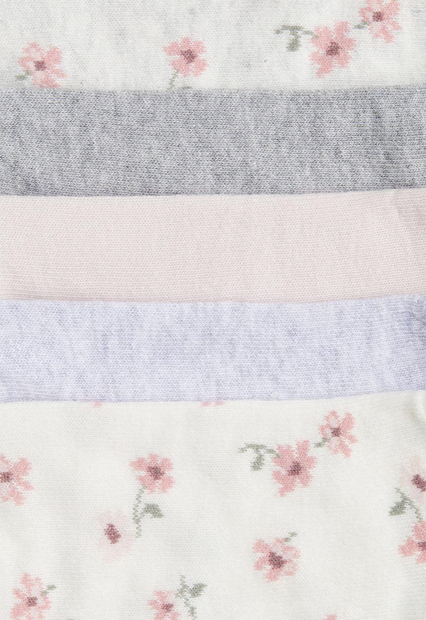 H&M - 7-Pack trainer socks - white floral