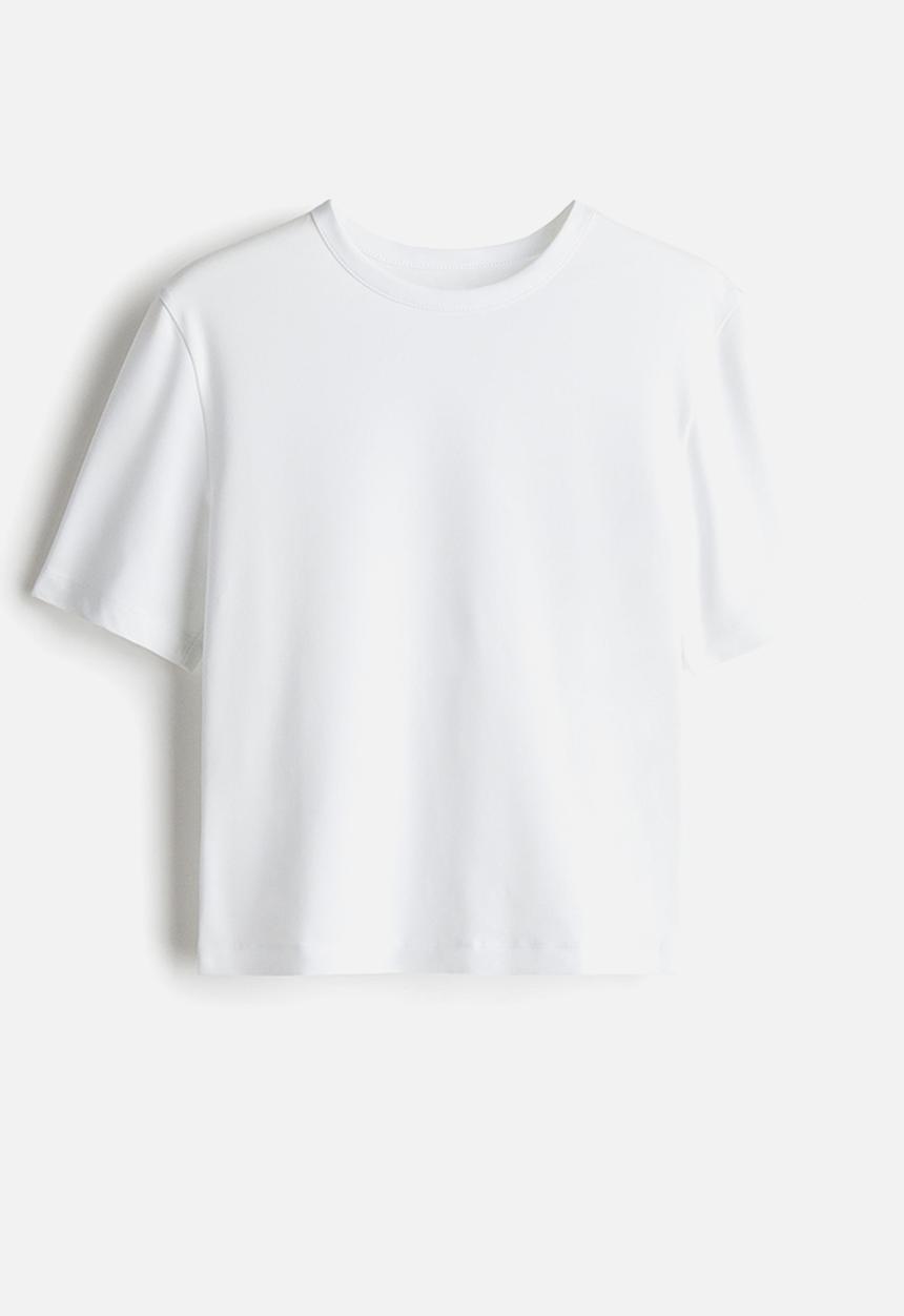 H&M - Cropped sports top with drymove™ - white