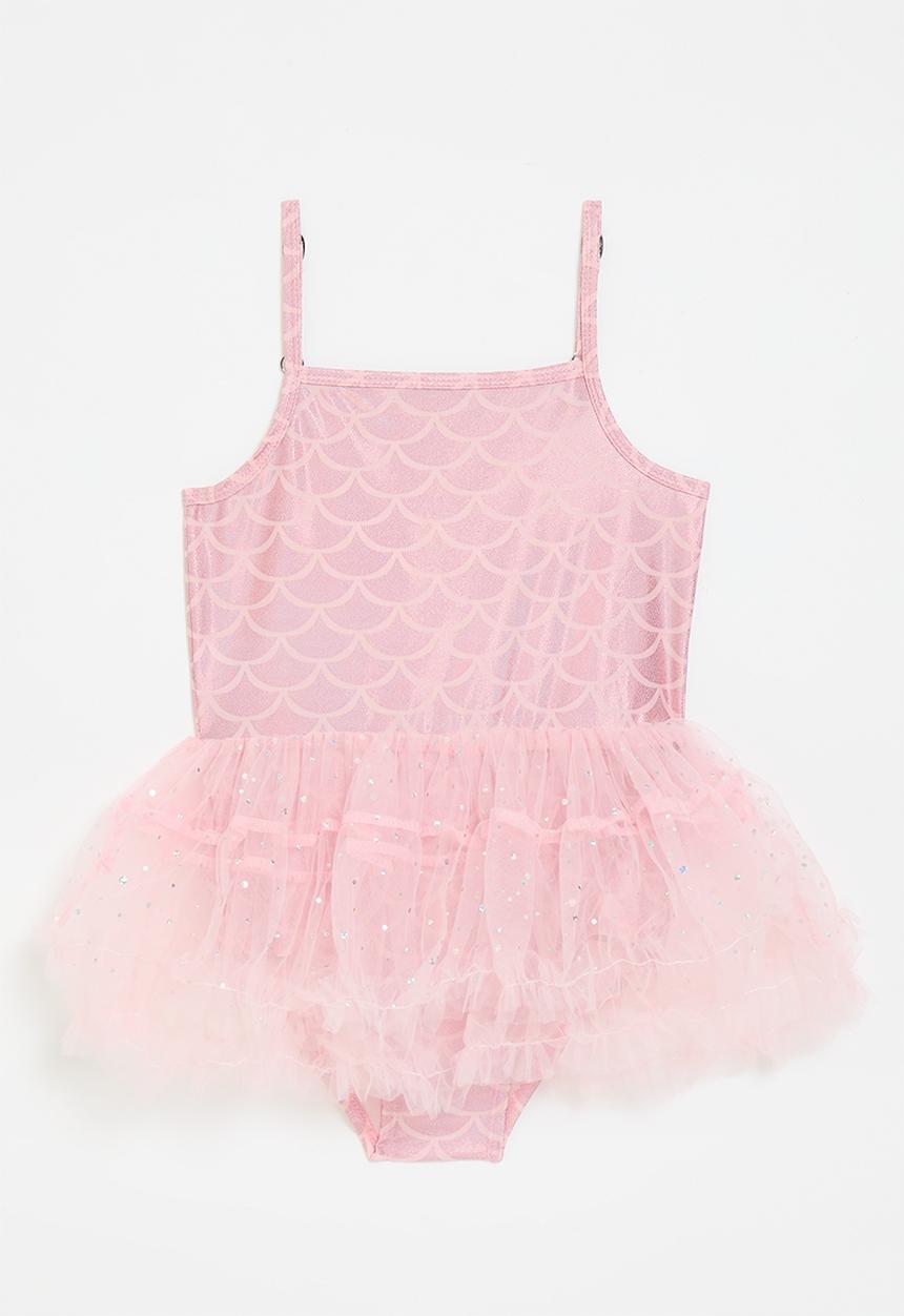 Pop Candy - Novelty ballet-inspired swimsuit with built-in tulle skirt - pink