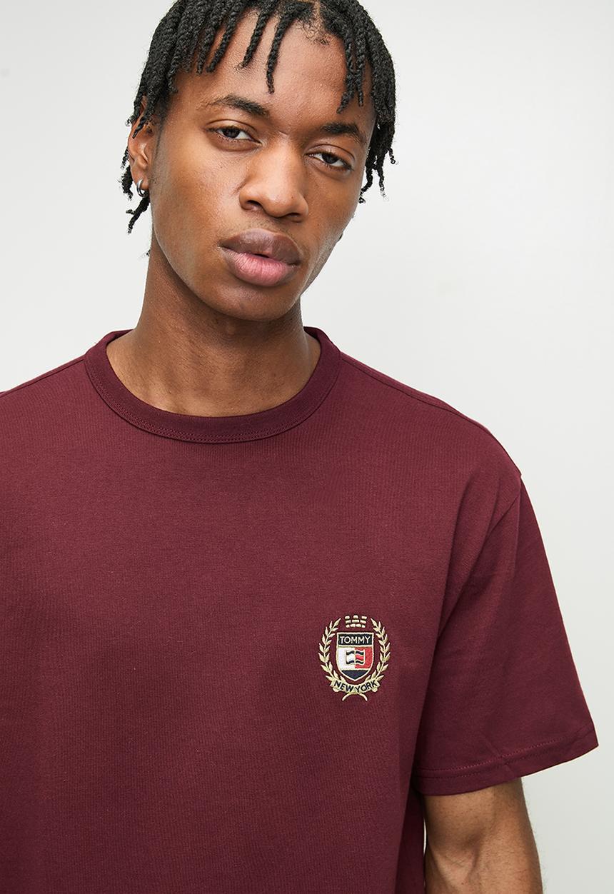 Tommy Hilfiger - Tj tjm reg rwb crest flag tee ext - rouge