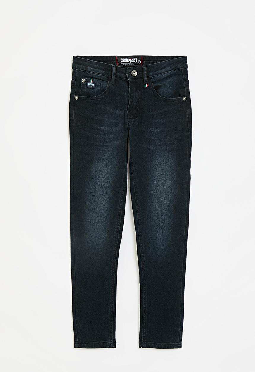 SOVIET - Boys skinny fashion denim - blue black