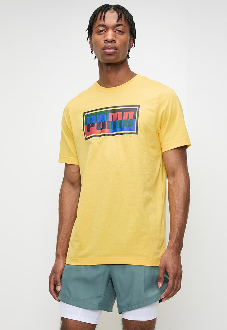 PUMA - GRAPHICS Puma Box Tee M Sunny Yellow