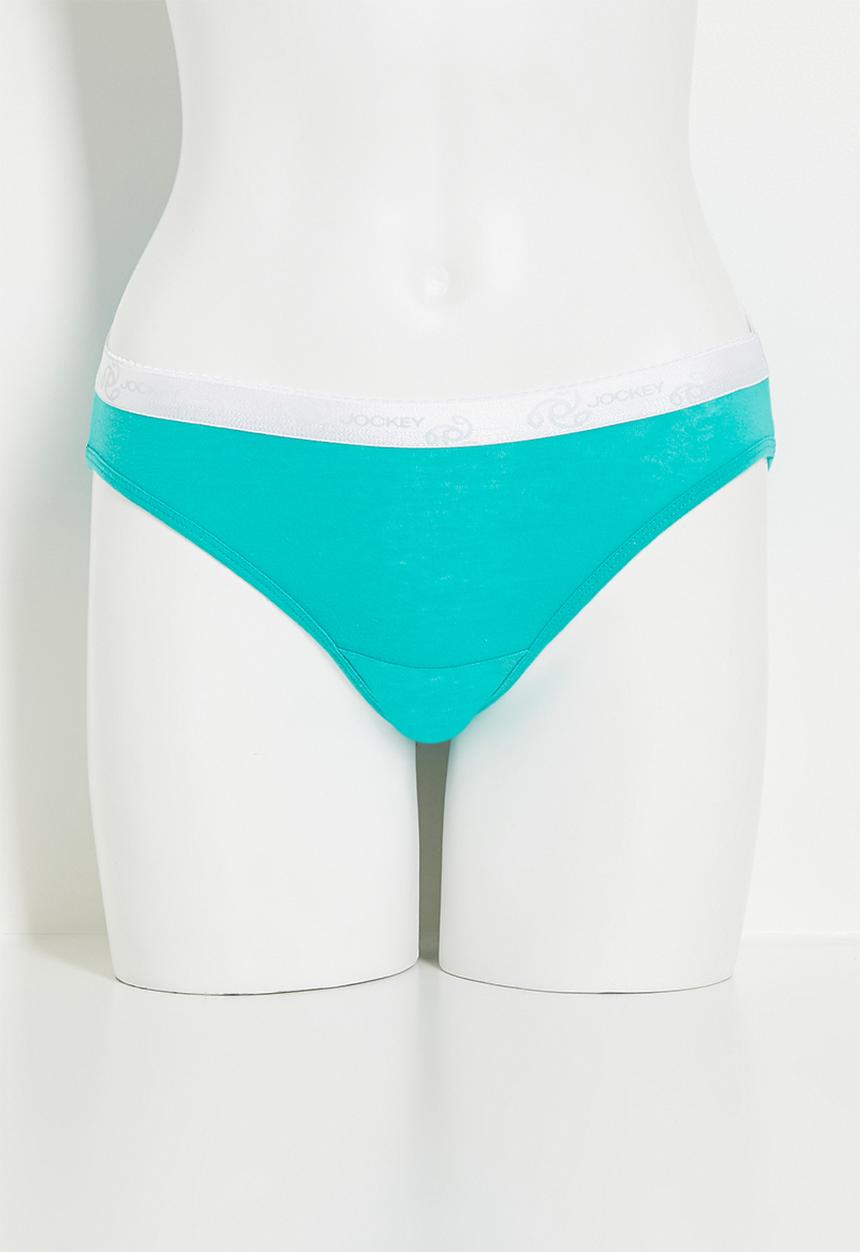 Jockey - 5 pack plain bikini - blueprint / bright lips / paradise tealliquid blue / black