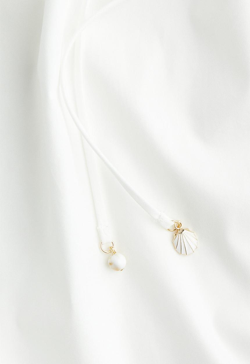 H&M - Drawstring-neck dress - white