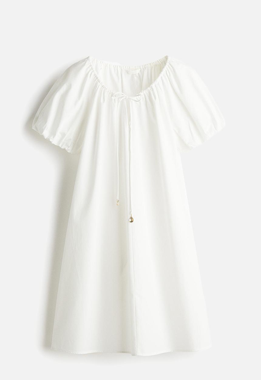 H&M - Drawstring-neck dress - white
