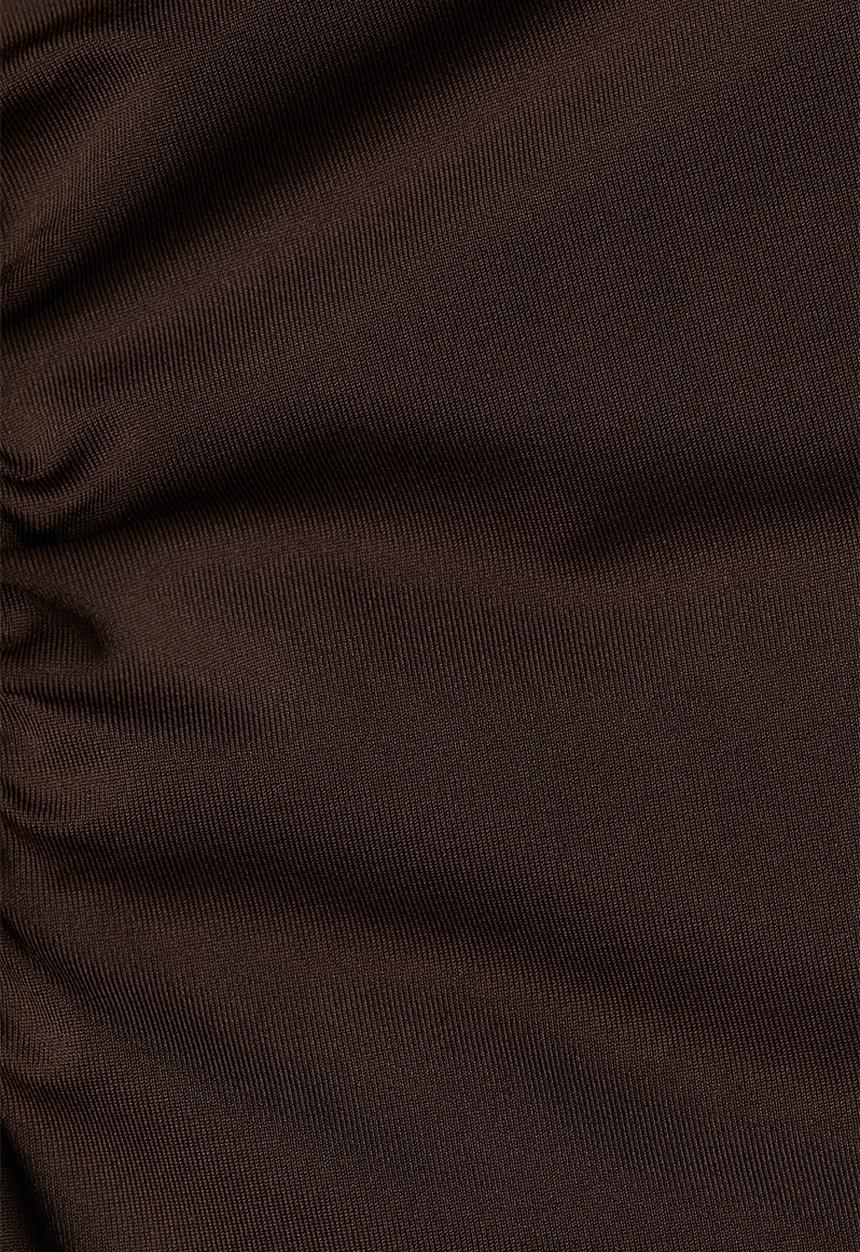 H&M - Draped slip dress - dark brown 