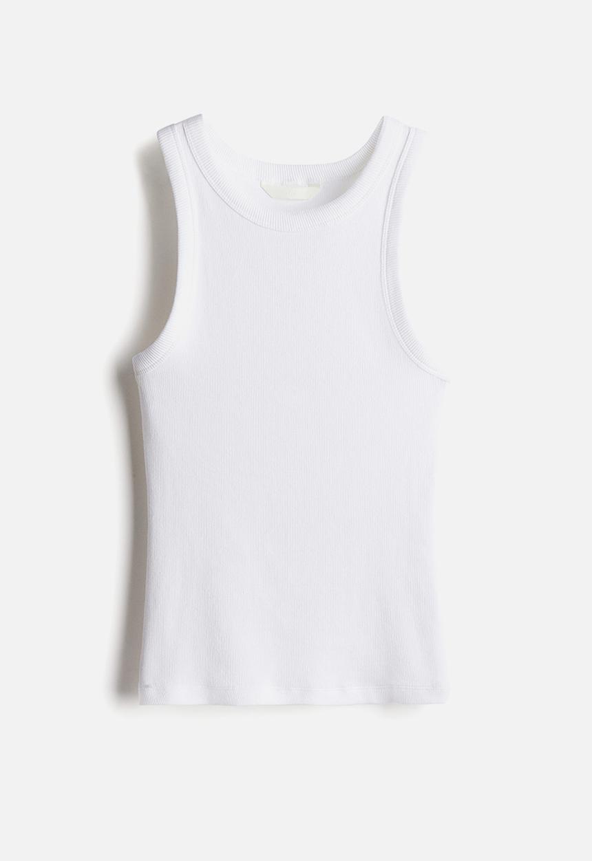 H&M - Ribbed vest top - white