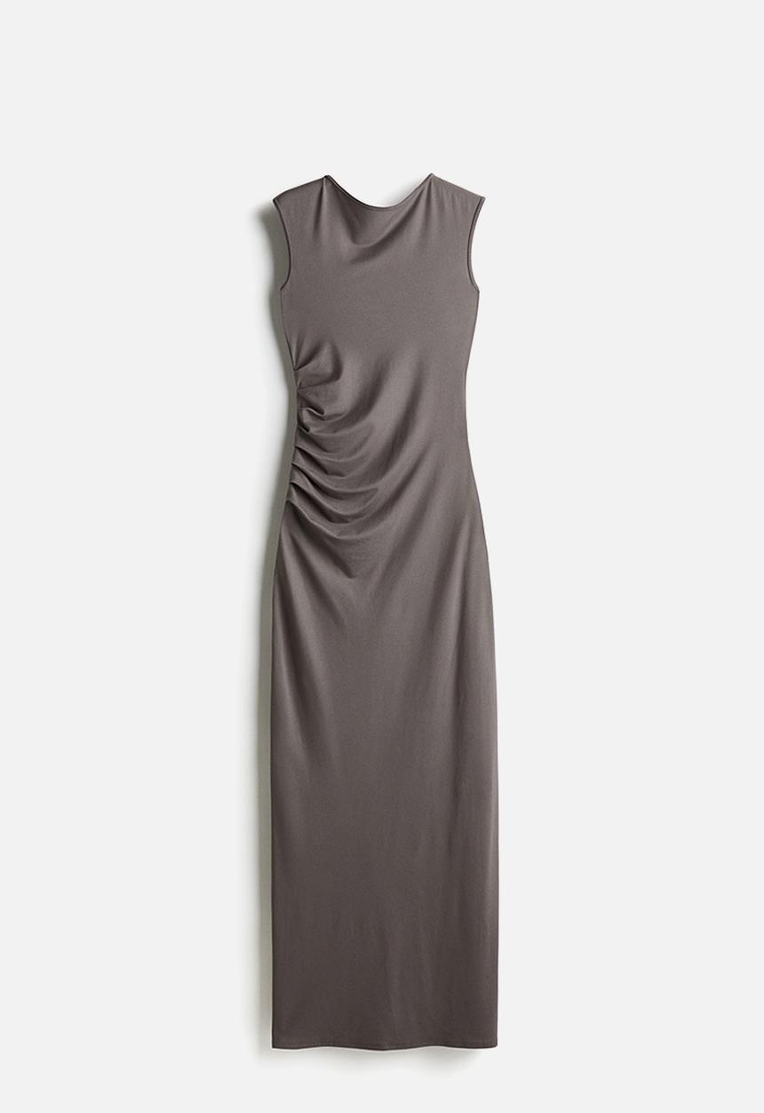 H&M - Draped bodycon dress - dark grey
