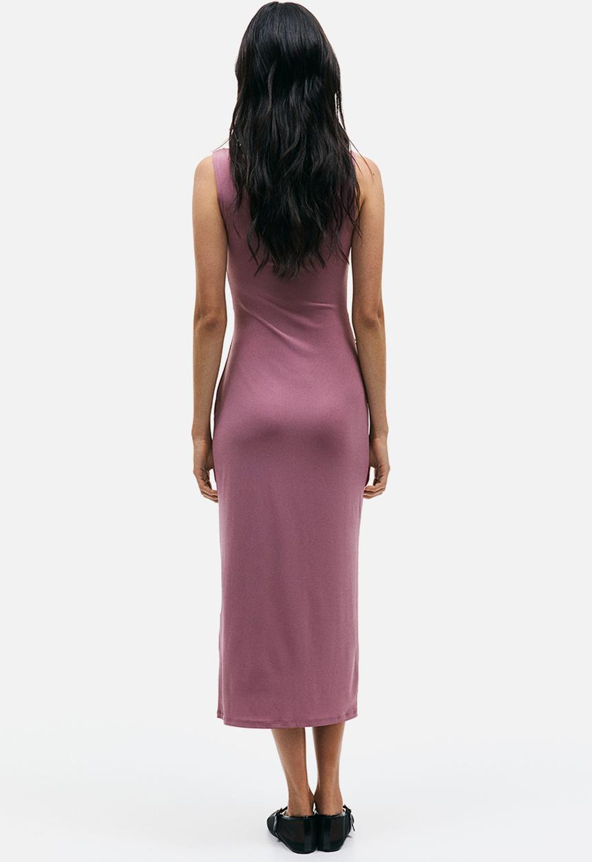 H&M - Draped midi dress - dusty pink