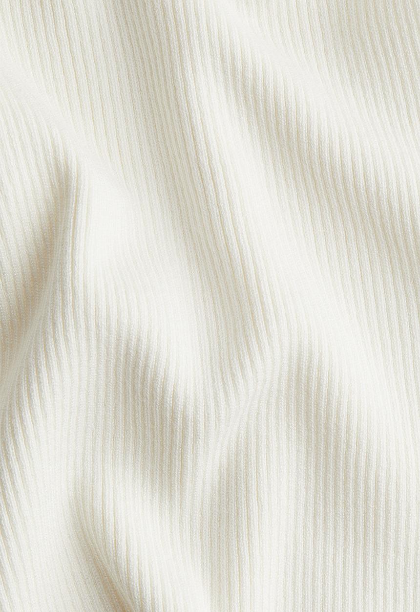 H&M - Rib-knit off-the-shoulder top - white