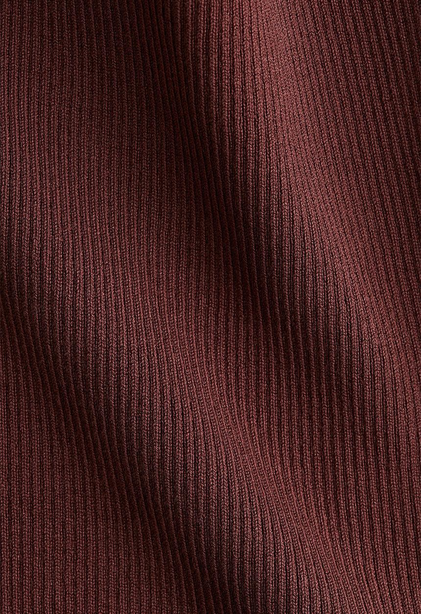 H&M - Rib-knit off-the-shoulder top - brown