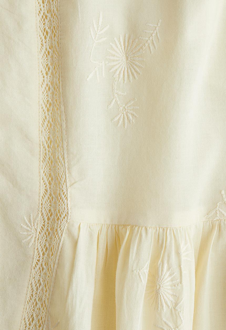 H&M - Cotton tunic dress - pale yellow